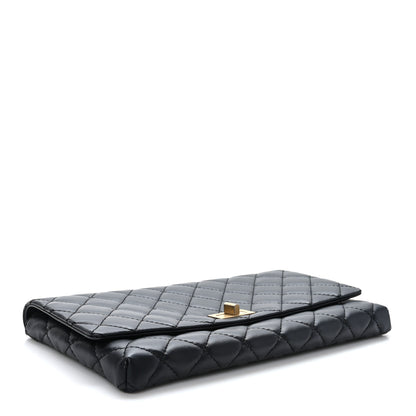 Chanel Aged Calfskin Quilted Reissue 2.55 Clutch Black 4 of 9