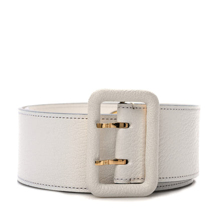 Louis Vuitton Taurillon Sun Tulle Charade Belt 75 30 White 1 of 4