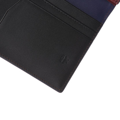 MCM Calfskin Bifold Long Wallet Pistol Blue 5 of 5