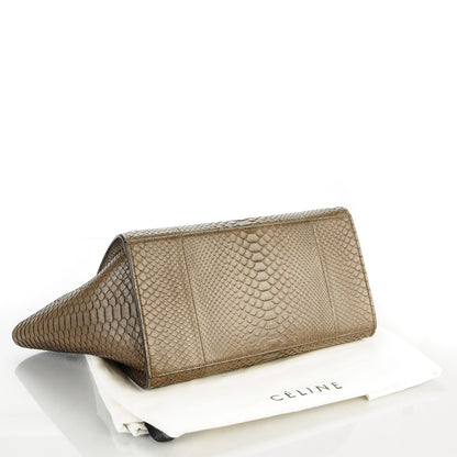 Celine Python Medium Trapeze Dark Khaki 4 of 7