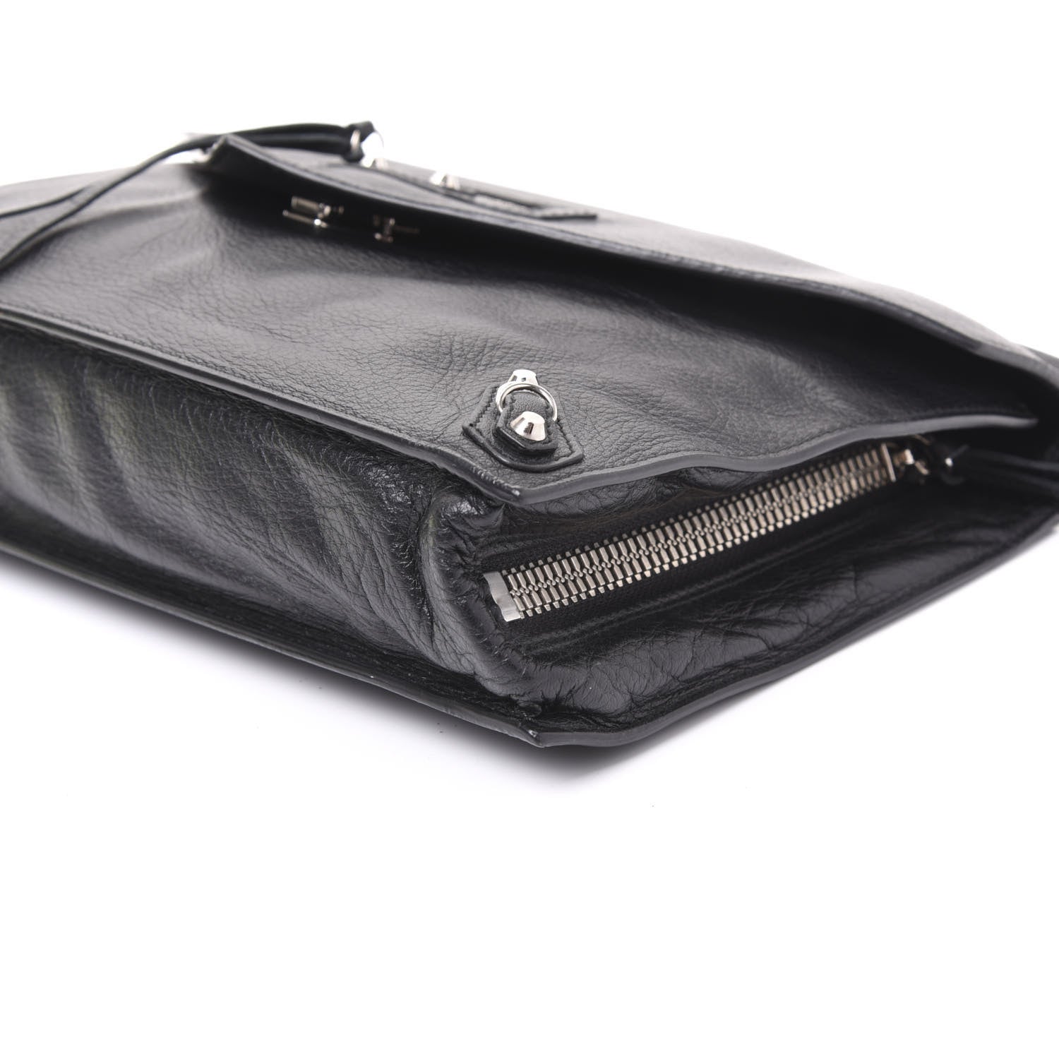 Balenciaga Veau Papier Sight Clutch Black 6 of 9