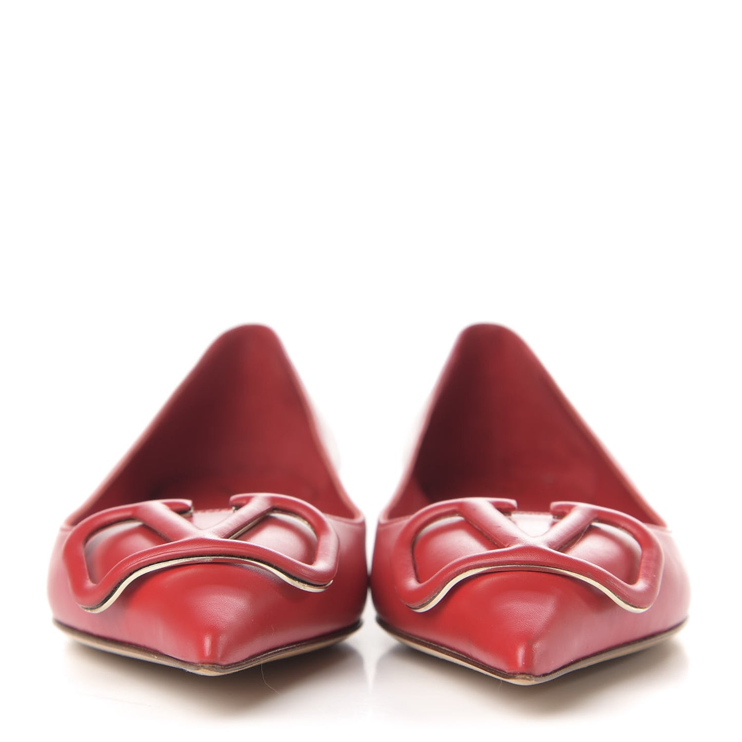 Nappa Vlogo Flats 35.5 Rouge Pur