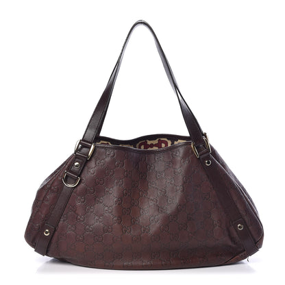 Gucci Guccissima Medium Abbey Shoulder Bag Chocolate 1 of 9