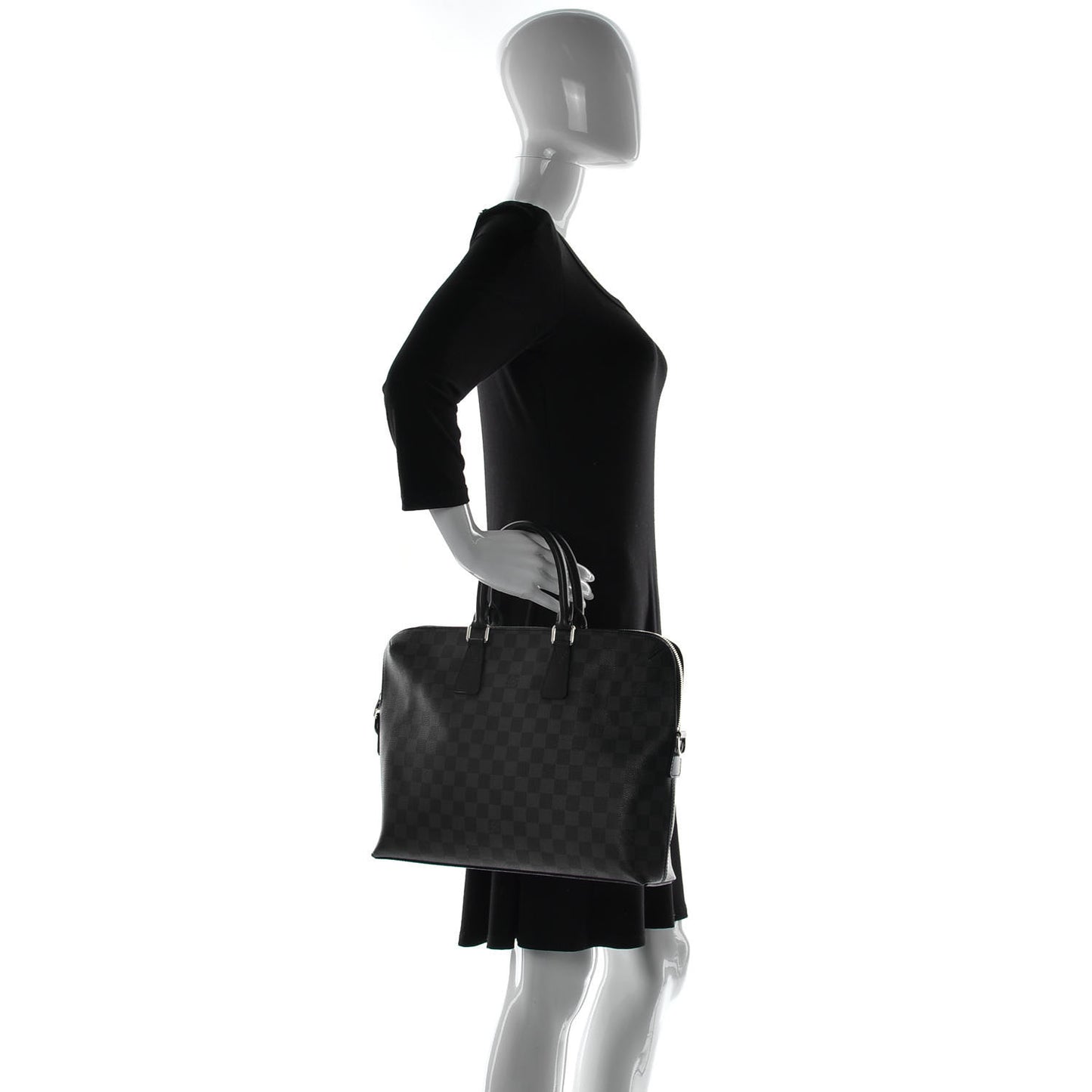 Damier Graphite Porte-Documents Jour