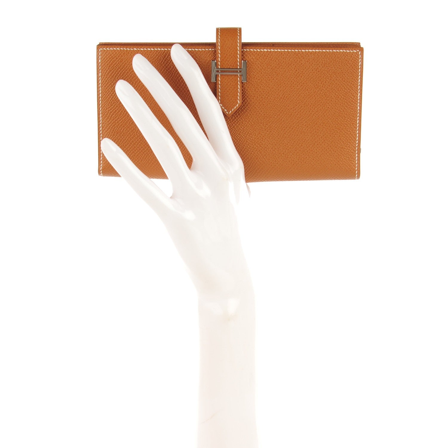 Hermes Epsom Bearn Gusset Wallet Gold 2 of 8