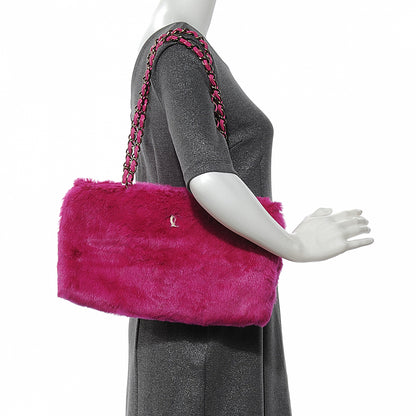Chanel Rabbit Fur Tote Fuchsia 2 of 8