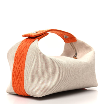 Hermes Canvas Small Bride-A-Brac Pouch Natural Orange 3 of 9