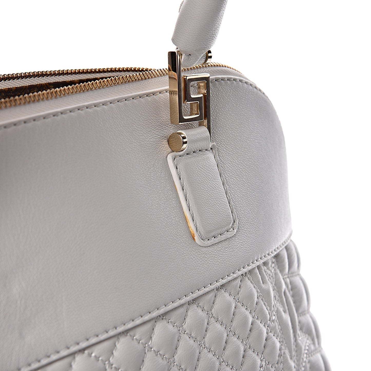 Barocco Quilted Nappa Altea Vanitas Lady Athena White