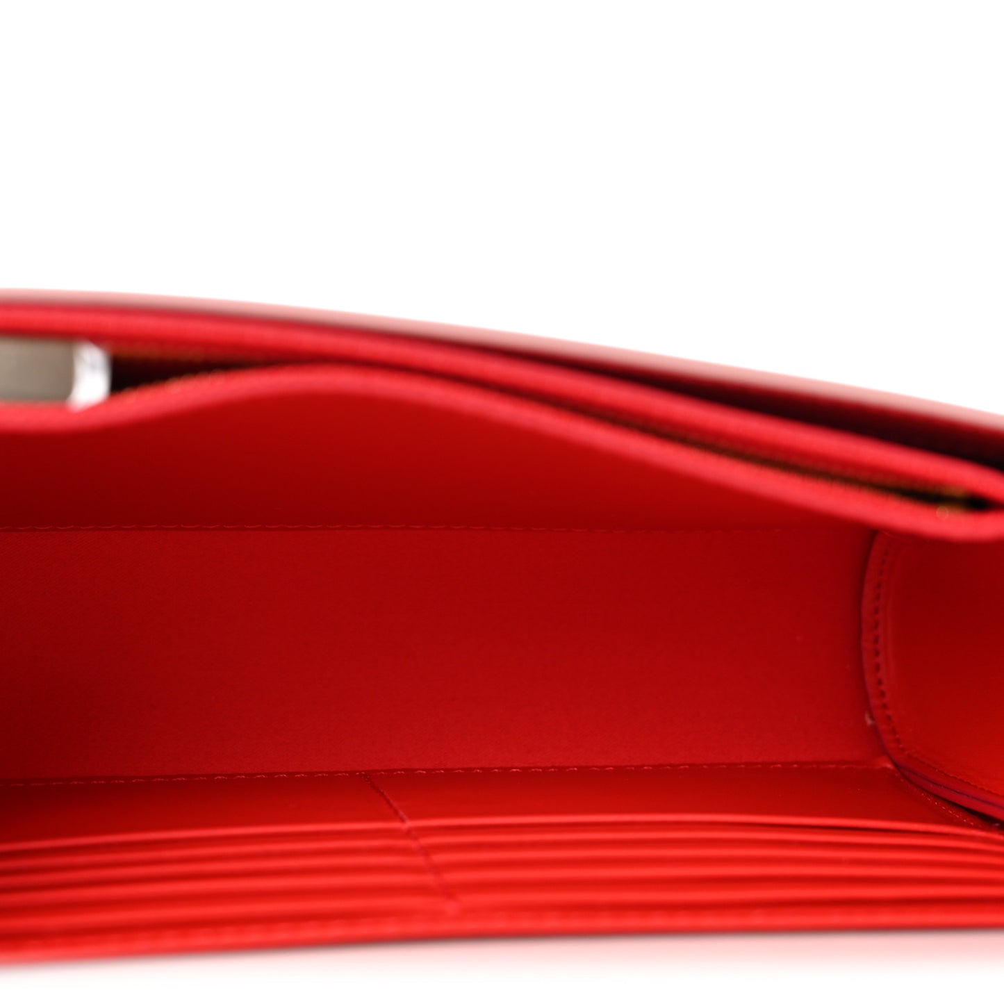 Metallic Patent Calfskin Spikes Loubinthesky Paloma Clutch Vintage Rose