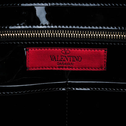 Valentino Garavani Patent Medium Rockstud Tote Black 7 of 7