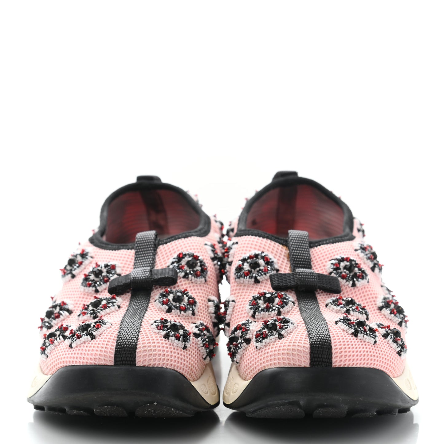 Technical Canvas Embellished Dior Fusion Sneakers 36 Pink Black