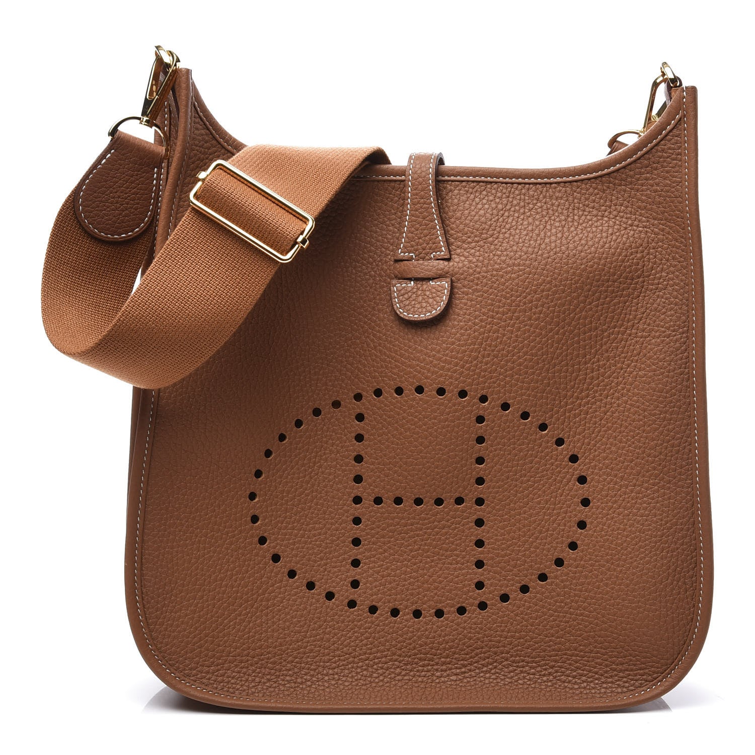 Hermes Taurillon Clemence Evelyne III PM Gold 1 of 7