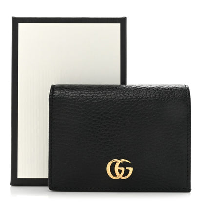 Gucci Pebbled Calfskin GG Marmont Card Case Black 13 of 13