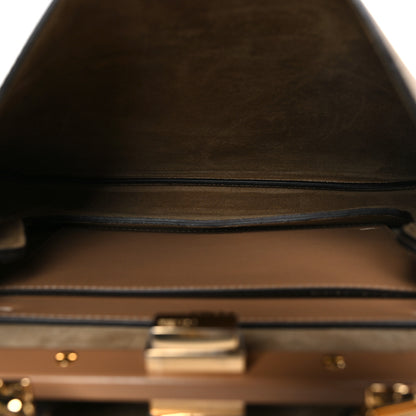 Fendi Vitello Small Soft Peekaboo Satchel Cappuccino 5 of 12