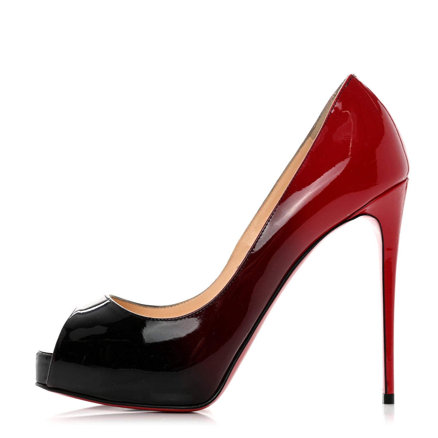 Christian Louboutin Patent Degrade New Very Prive 120 Pumps 36 Black Red 1 of 7