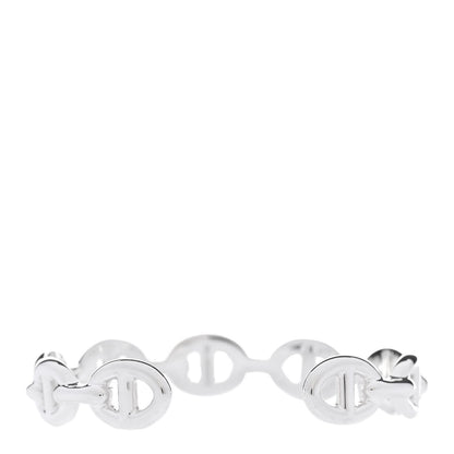 Hermes Sterling Silver MM Chaine d'Ancre Enchainee Cuff Bracelet SH 3 of 6