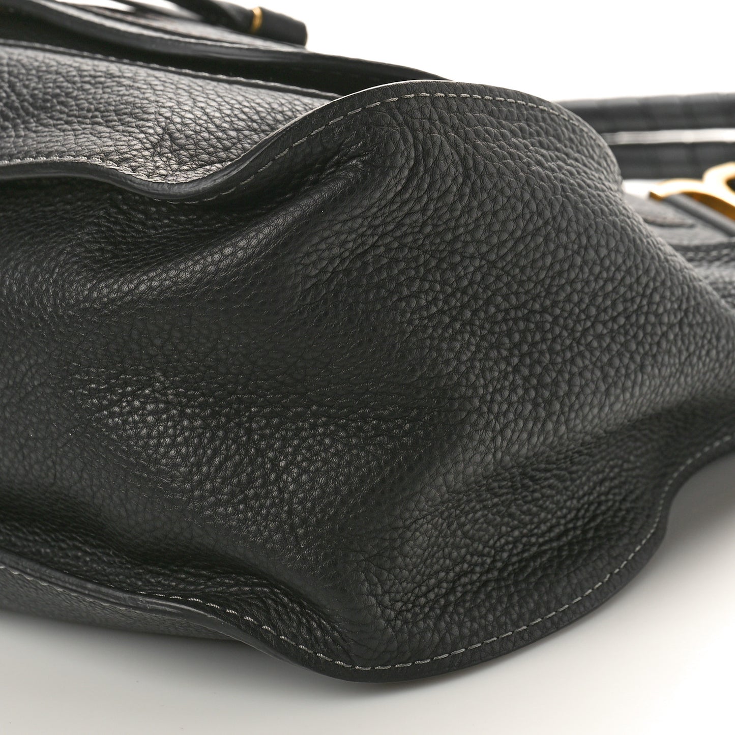 Calfskin Large Marcie Satchel Black