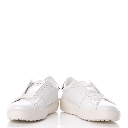 Valentino Garavani Calfskin VLTN Rockstud Open Sneakers 37.5 White 5 of 14