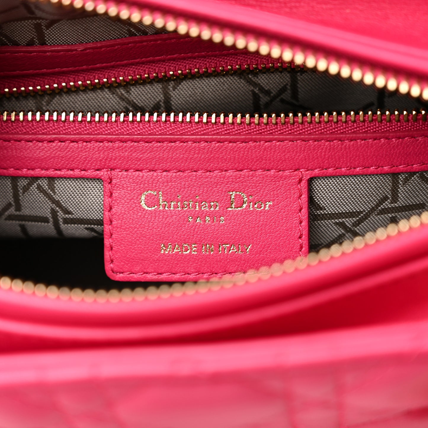 Lambskin Cannage Medium Lady Dior Pink