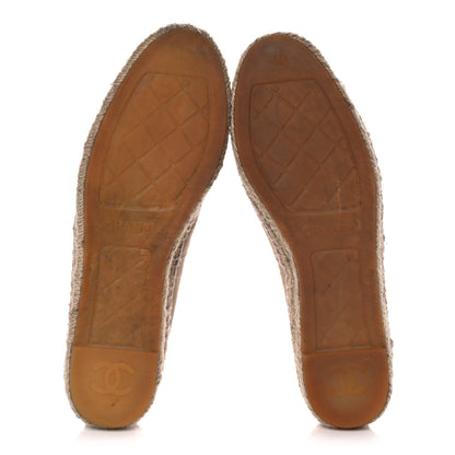 Chanel Lambskin CC Espadrilles 40 Beige Black 5 of 11