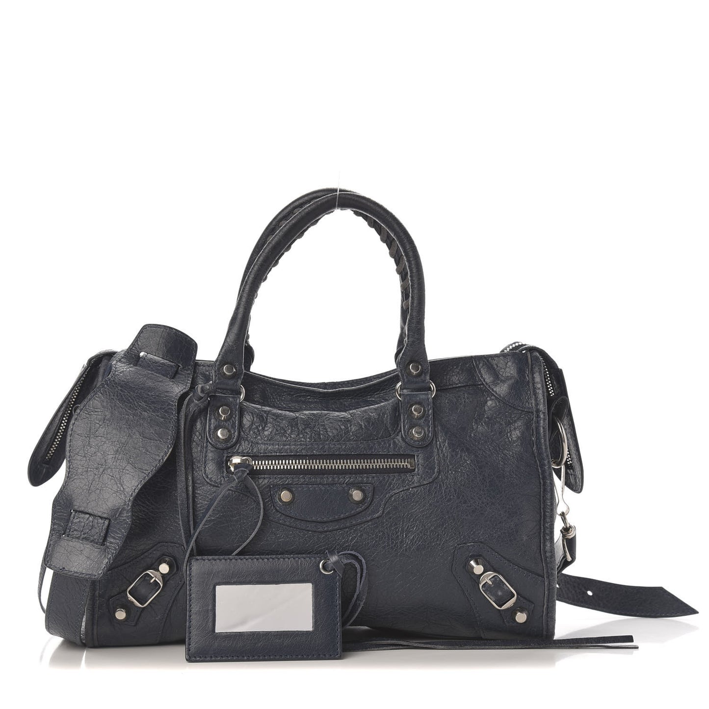 Agneau Classic Silver Hardware S City Bleu Obscur
