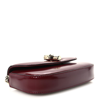 Gucci Shiny Calfskin Small Bamboo Night Bag Rosso Ancora 4 of 11