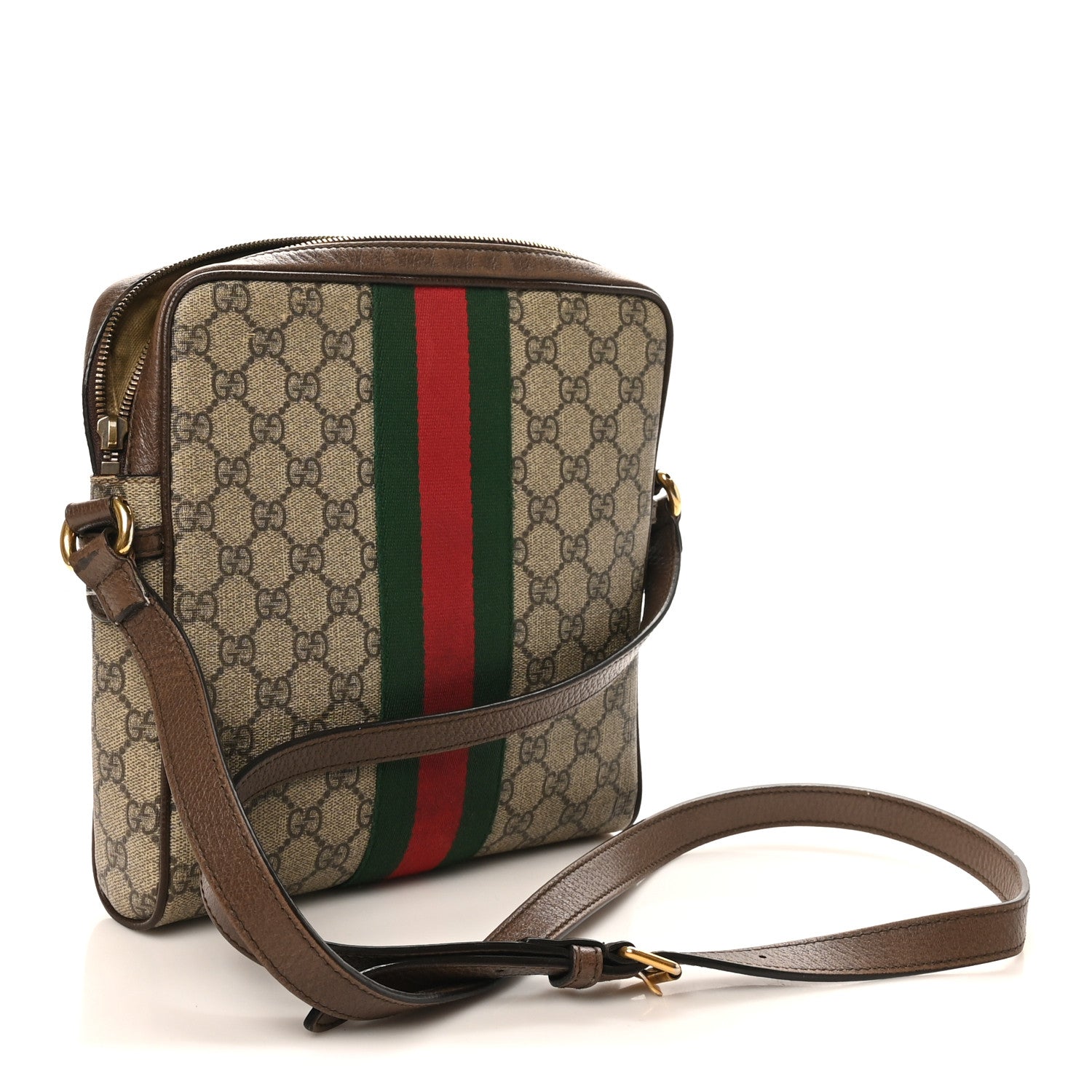 Gucci GG Supreme Monogram Web Small Ophidia Messenger Bag Brown 3 of 12