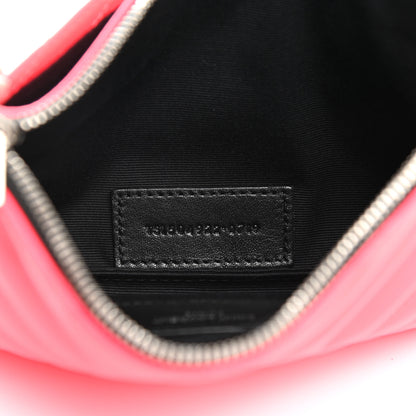 Saint Laurent Patent Grain De Poudre Matelasse Chevron Monogram Bill Pouch Neon Pink 7 of 12