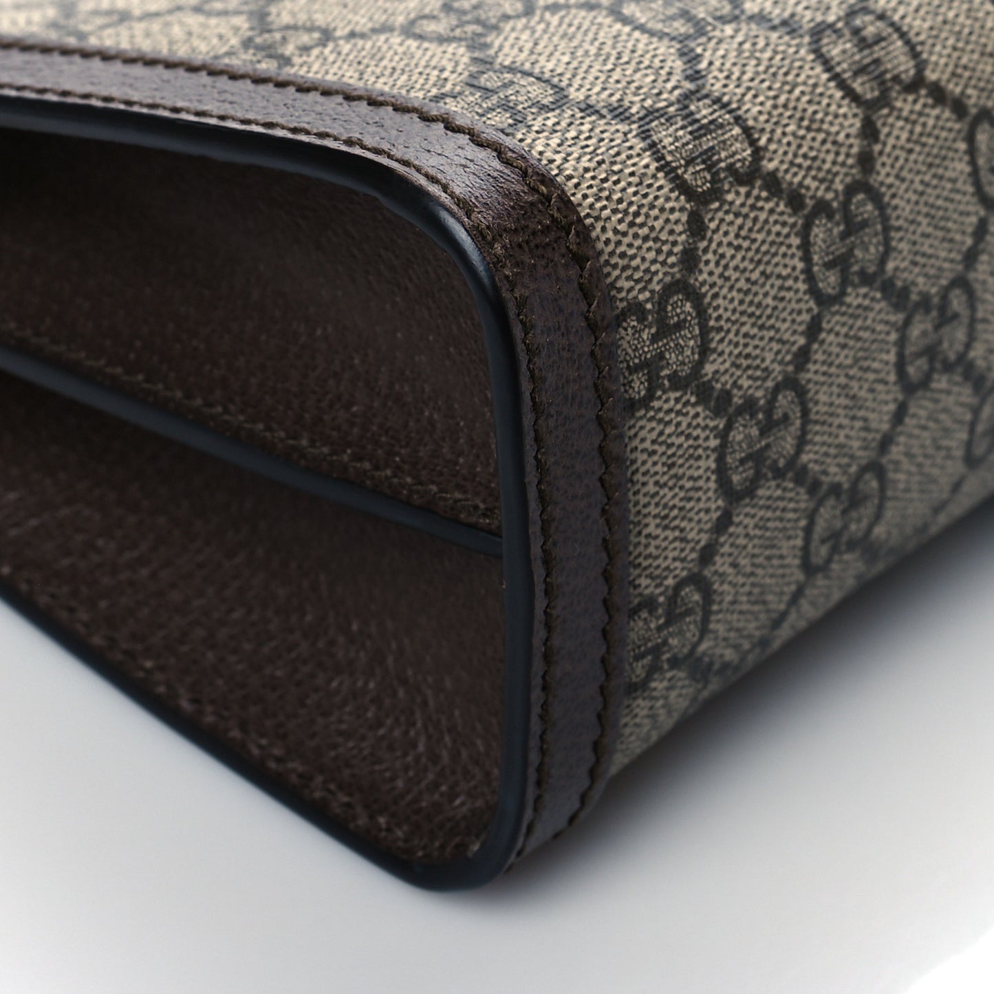 GG Supreme Monogram Web Small Ophidia Chain Shoulder Bag Brown