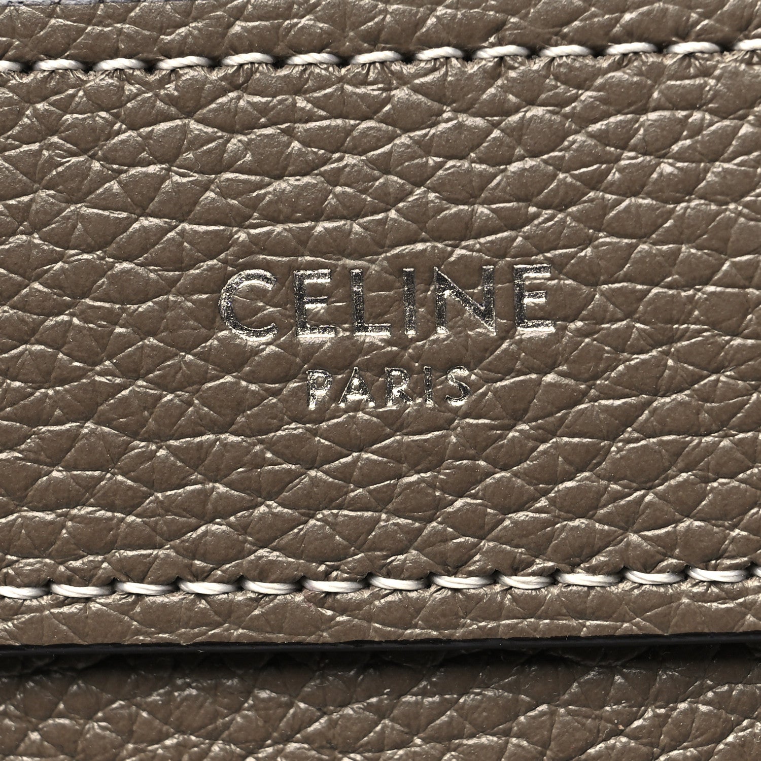 Celine Drummed Calfskin Nano Luggage Souris 6 of 13