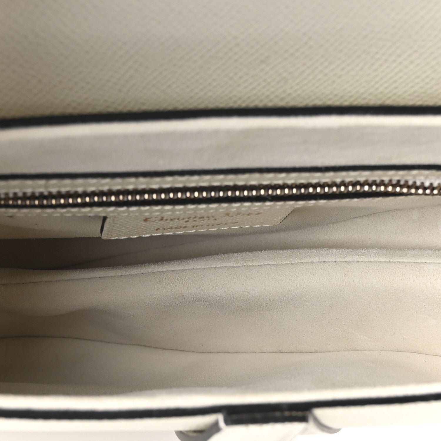 Christian Dior Grained Calfskin Saddle Bag White 5 of 10