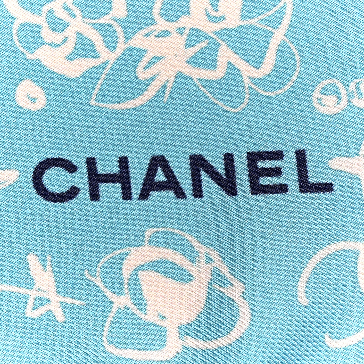 Chanel Silk CC Square Scarf Blue Multicolor 1856564 – FASHIONPHILE