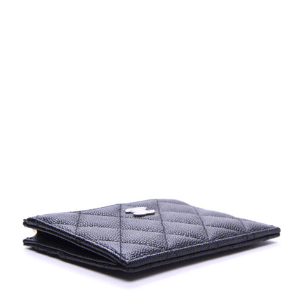 Chanel Caviar Quilted CC Zip Card Holder Black 4 of 8