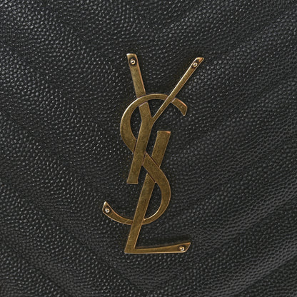 Saint Laurent Grain De Poudre Matelasse Chevron Quilted Round Vinyle Camera Bag Black 10 of 11