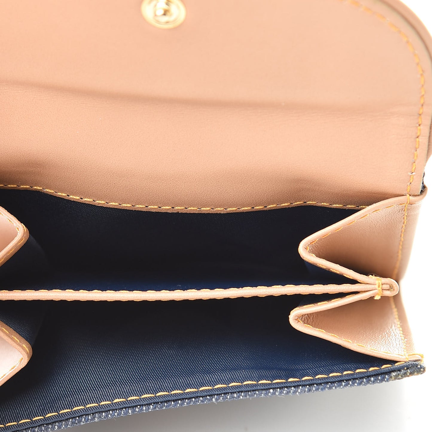 Denim Compact Saddle Wallet Blue