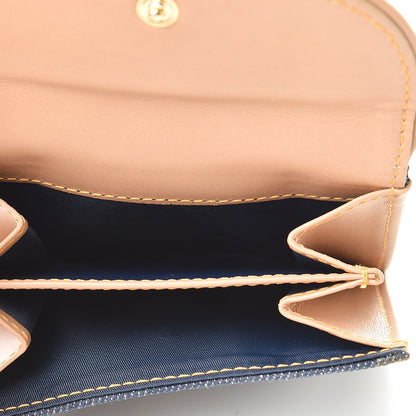 Christian Dior Denim Compact Saddle Wallet Blue 5 of 10