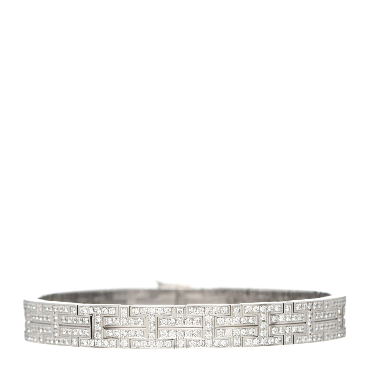 18K White Gold Diamond Kilim Bracelet SH