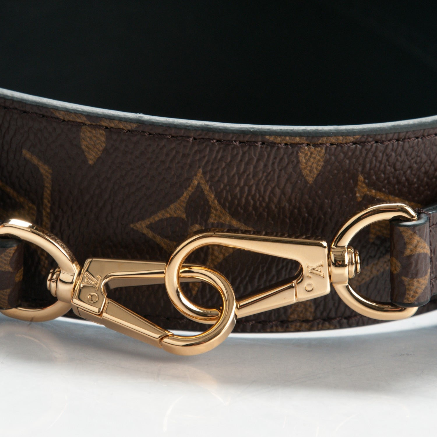 Louis Vuitton Monogram Bandouliere Shoulder Strap Black 3 of 5