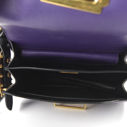Prada City Calf Saffiano Cahier Bag Viola Black 5 of 9