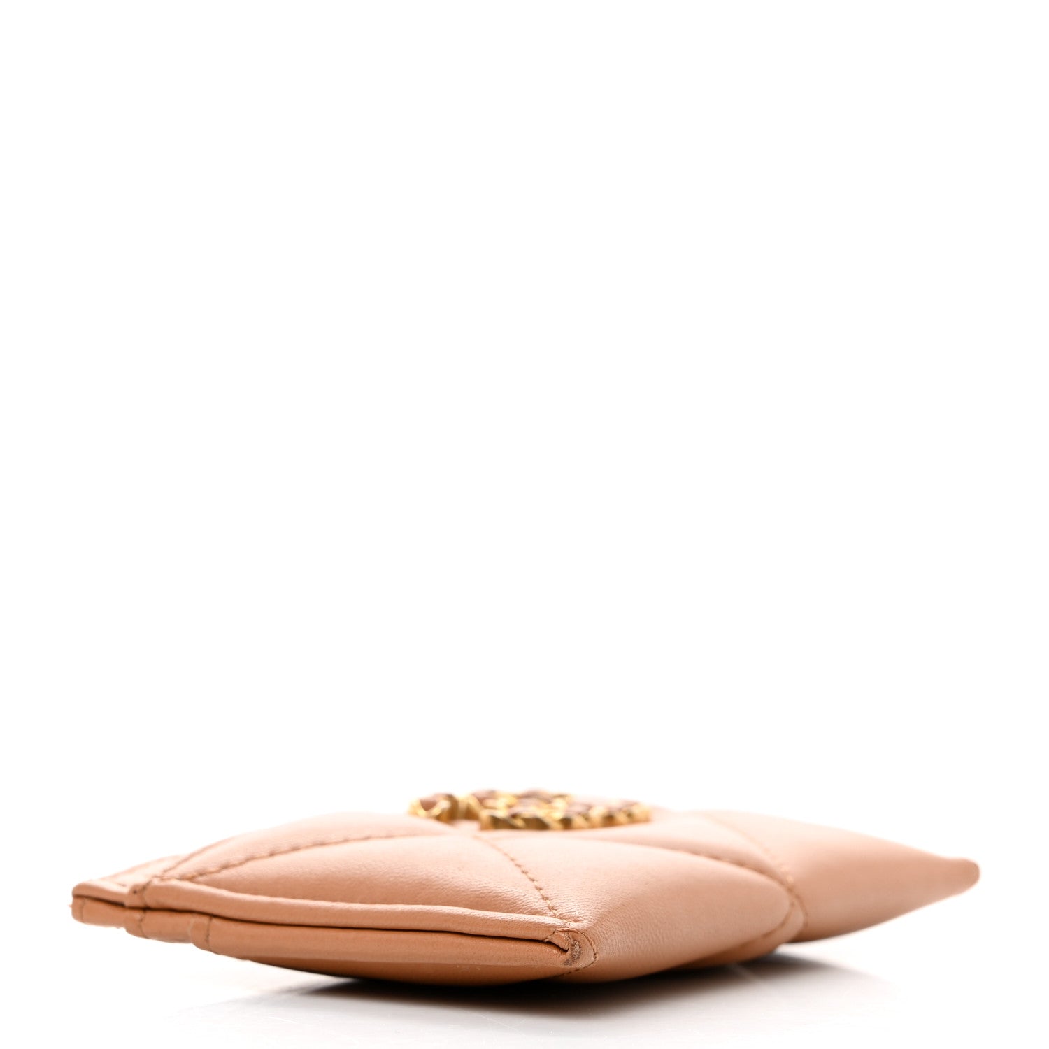 Chanel Lambskin Quilted Chanel 19 Card Holder Brown 4 of 11