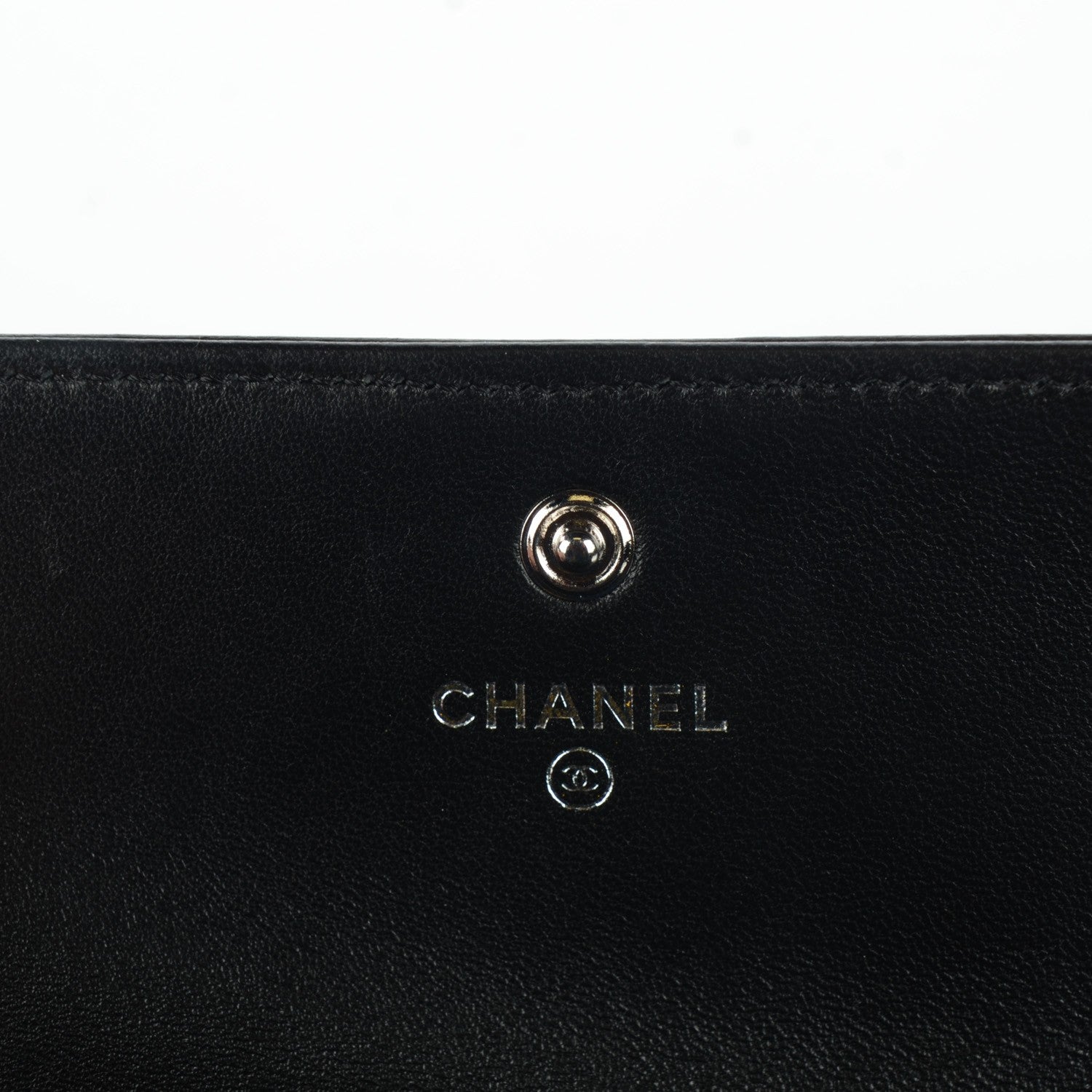 Chanel Calfskin Quilted Boy Card Holder Wallet Black 5 of 8