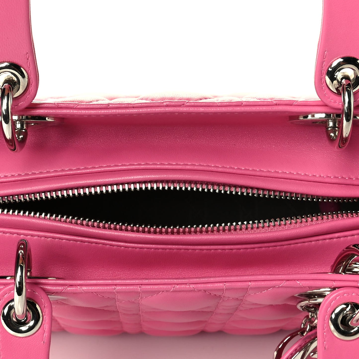 Lambskin Cannage Medium Lady Dior Pink