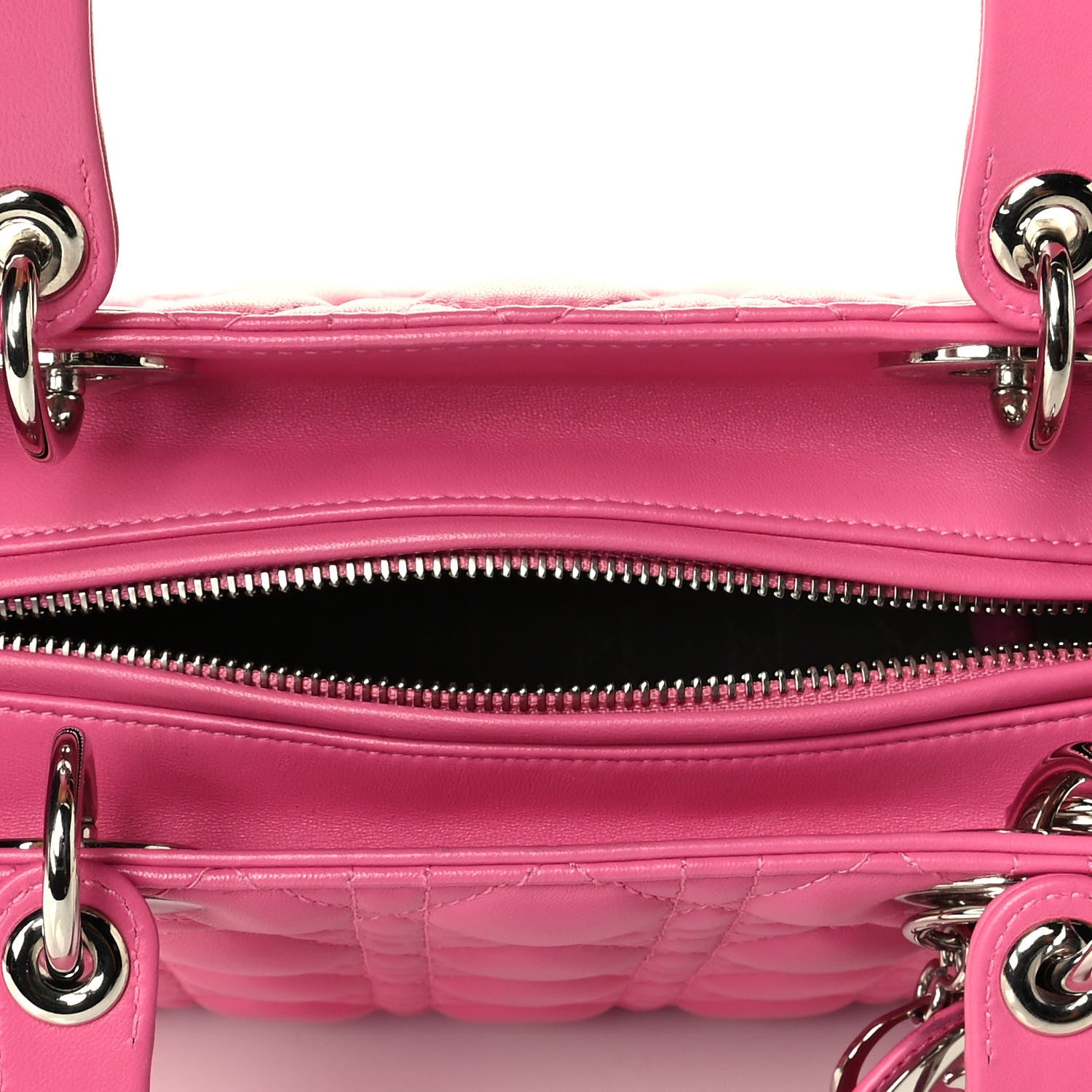 Christian Dior Lambskin Cannage Medium Lady Dior Pink 4 of 7