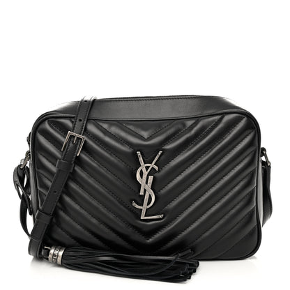 Saint Laurent Calfskin Matelasse Monogram Lou Camera Bag Black 1 of 9