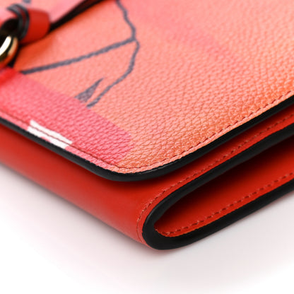Chloe Calfskin Alphabet Long Wallet Orange Multicolor 11 of 11