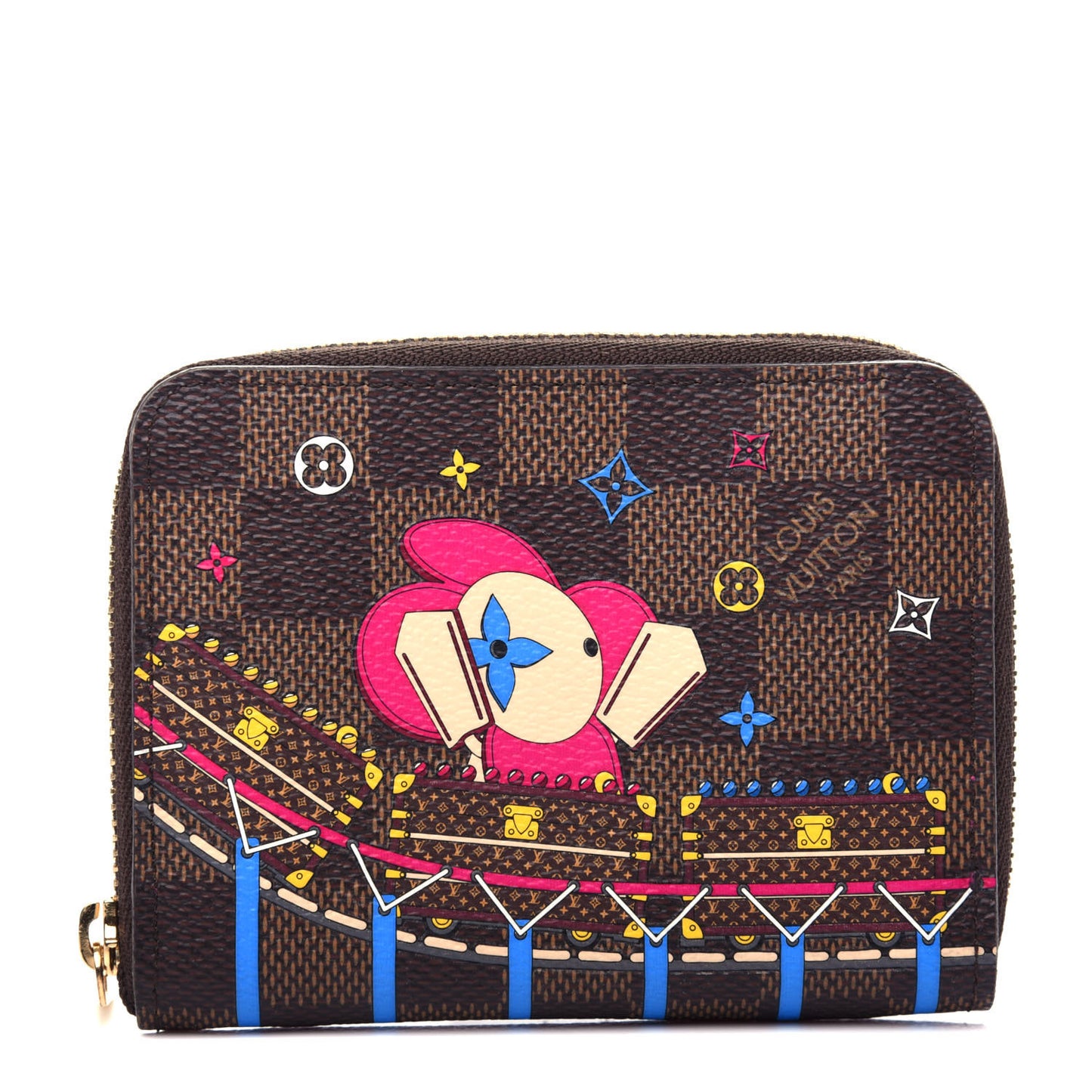 Damier Ebene 2020 Christmas Animation Roller Coaster Zippy Coin Purse Pivoine