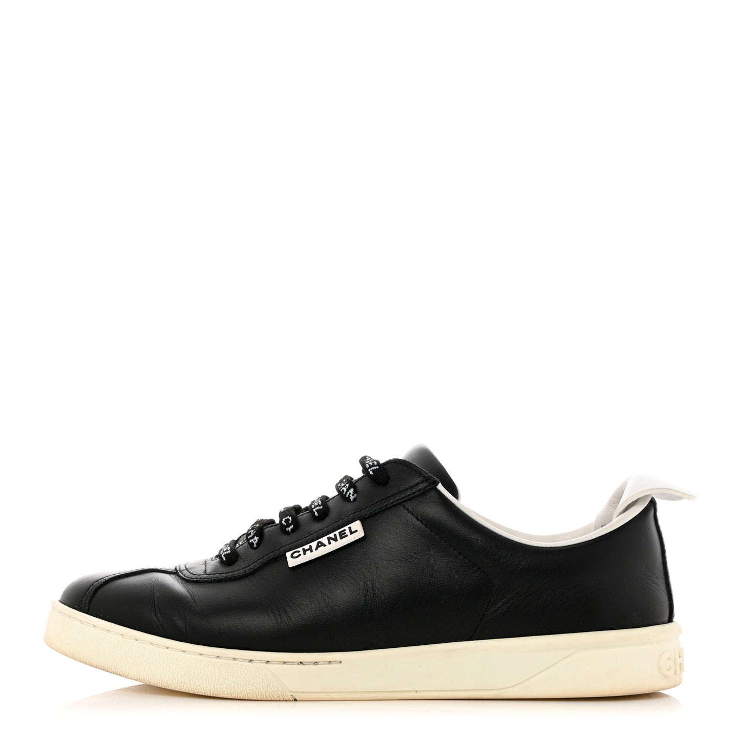 Calfskin CC Womens Sneakers 38.5 Black