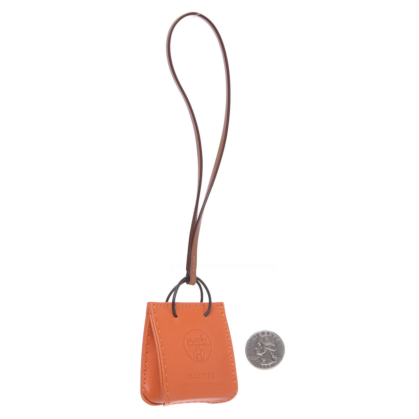Milo Lambskin Swift Shopping Bag Charm Feu Gold