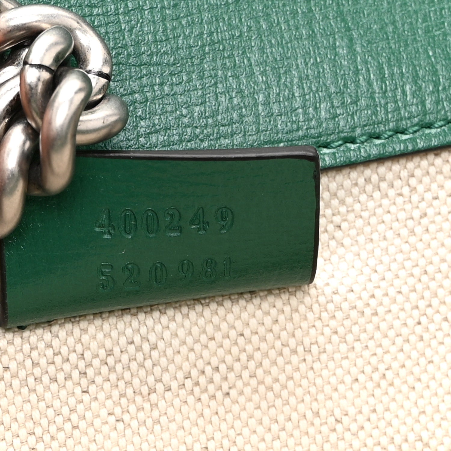 Gucci Azalea Calfskin Enamel Small Dionysus Shoulder Bag New Shamarock Emerald Off White 7 of 11