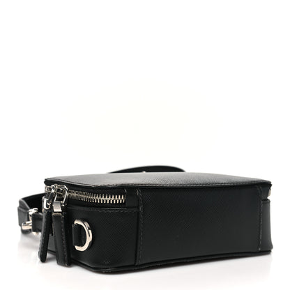 Prada Saffiano Travel Small Brique Top Handle Crossbody Bag Black 4 of 10